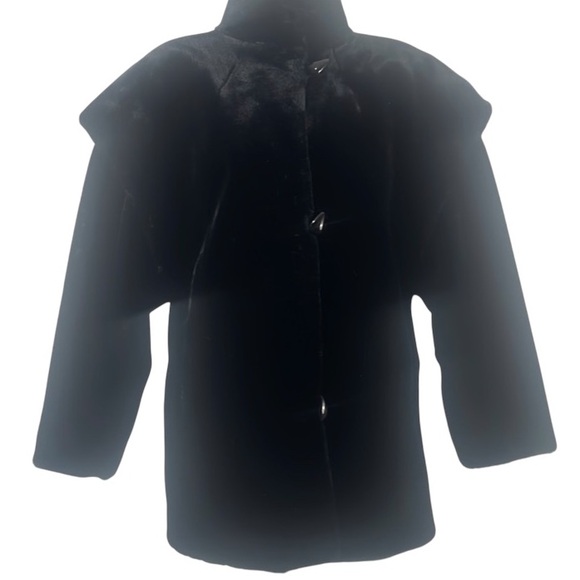 Vintage Sportowne Black Faux Fur Coat,Expressly for Dillards,size 6 - Picture 6 of 15